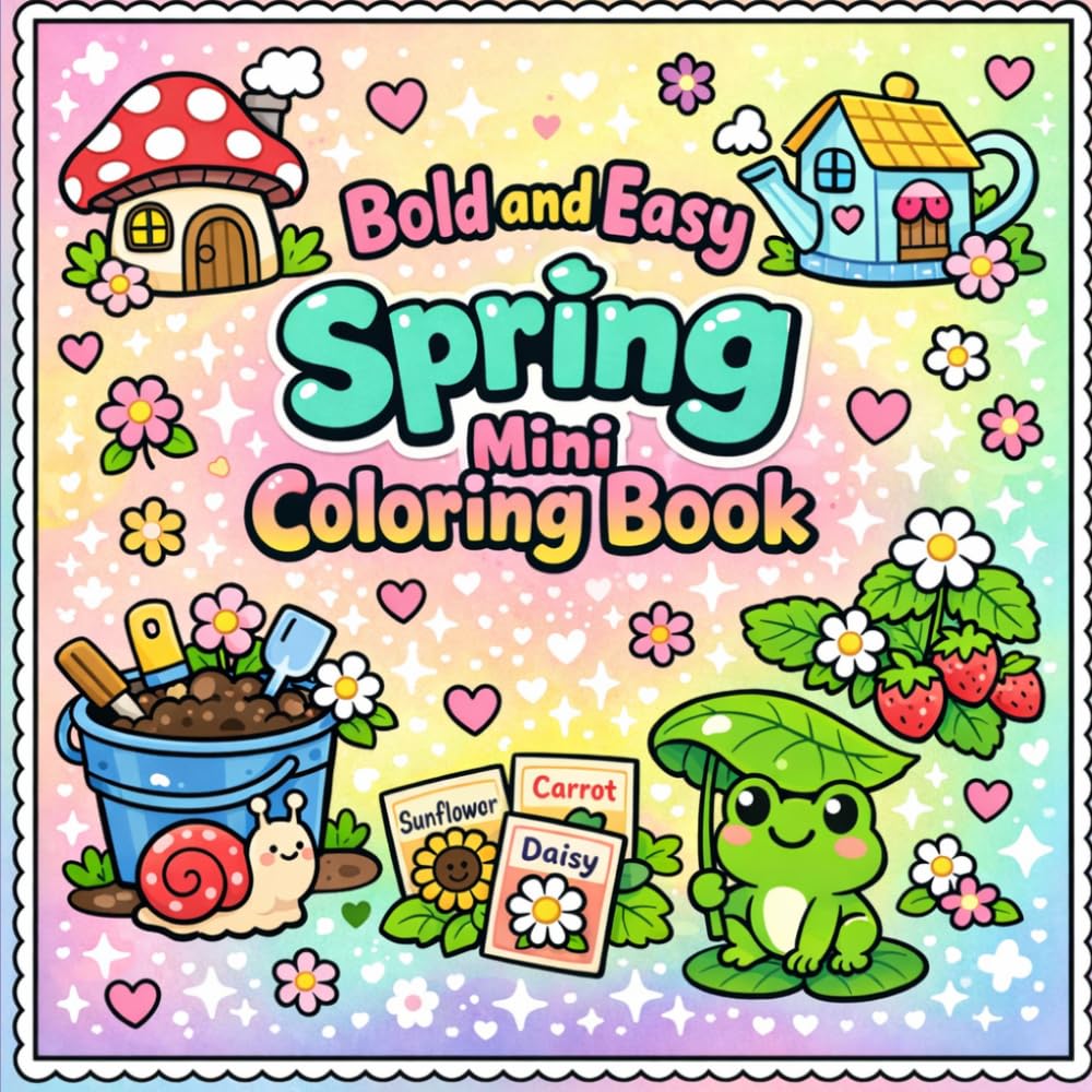 Bold and Easy Spring: Coloring Book