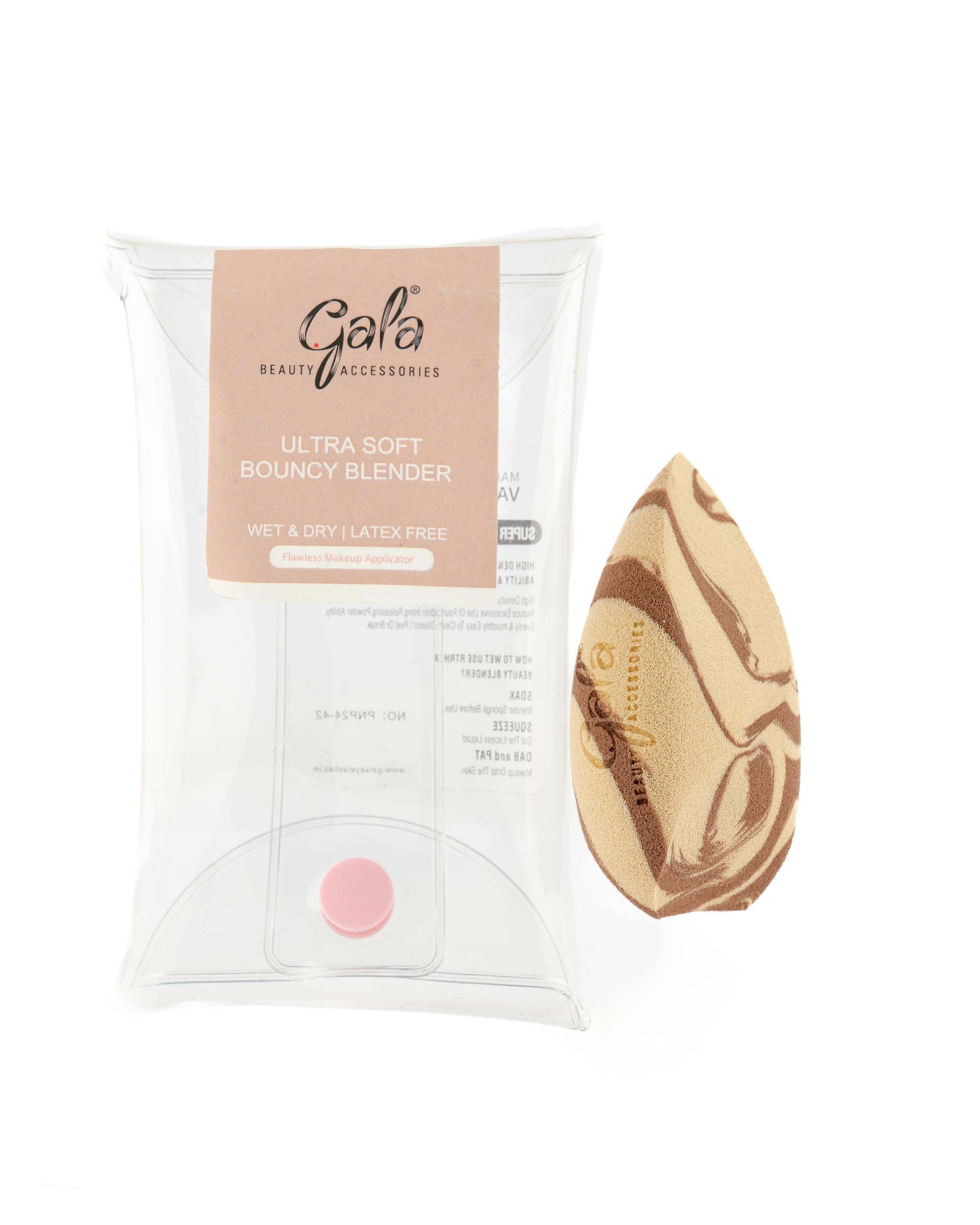 Gala makeup sponge trade shade latex free (beige and brown 2) | wet and dry use-image-47