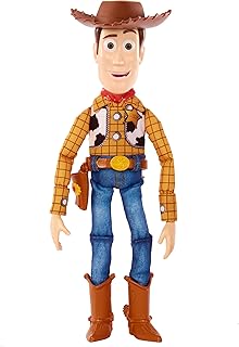 Mattel Disney Pixar Toy Story Talking Woody Action Figure & Accessory, Roundup Fun 12-inch Collectible with 30+ Sounds & Phrases