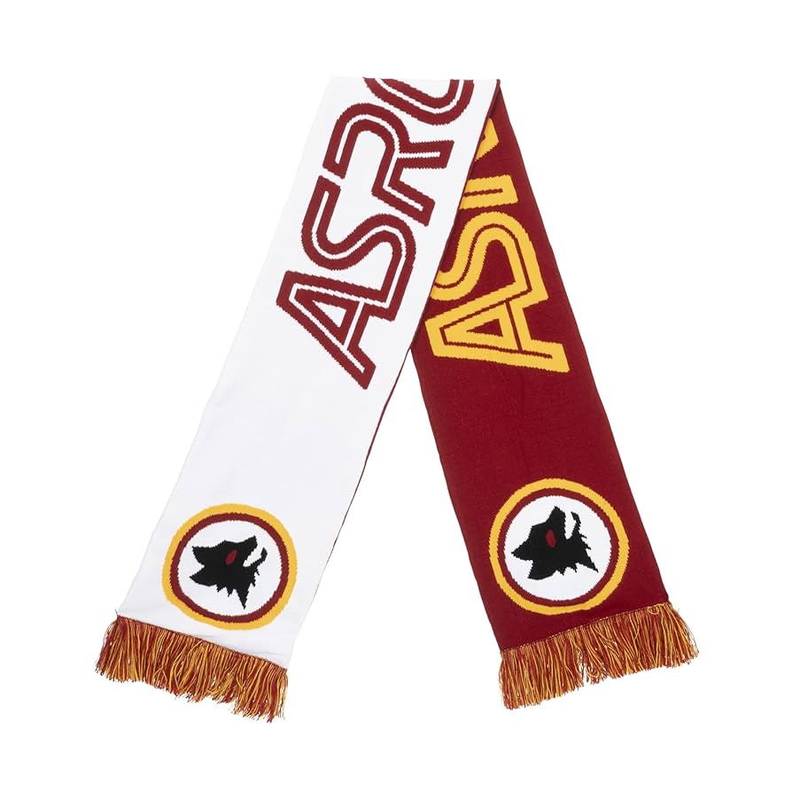 【vintage AS ROMA football scarf】 AS Roma FC Fan Scarf - Licensed Fan Scarf