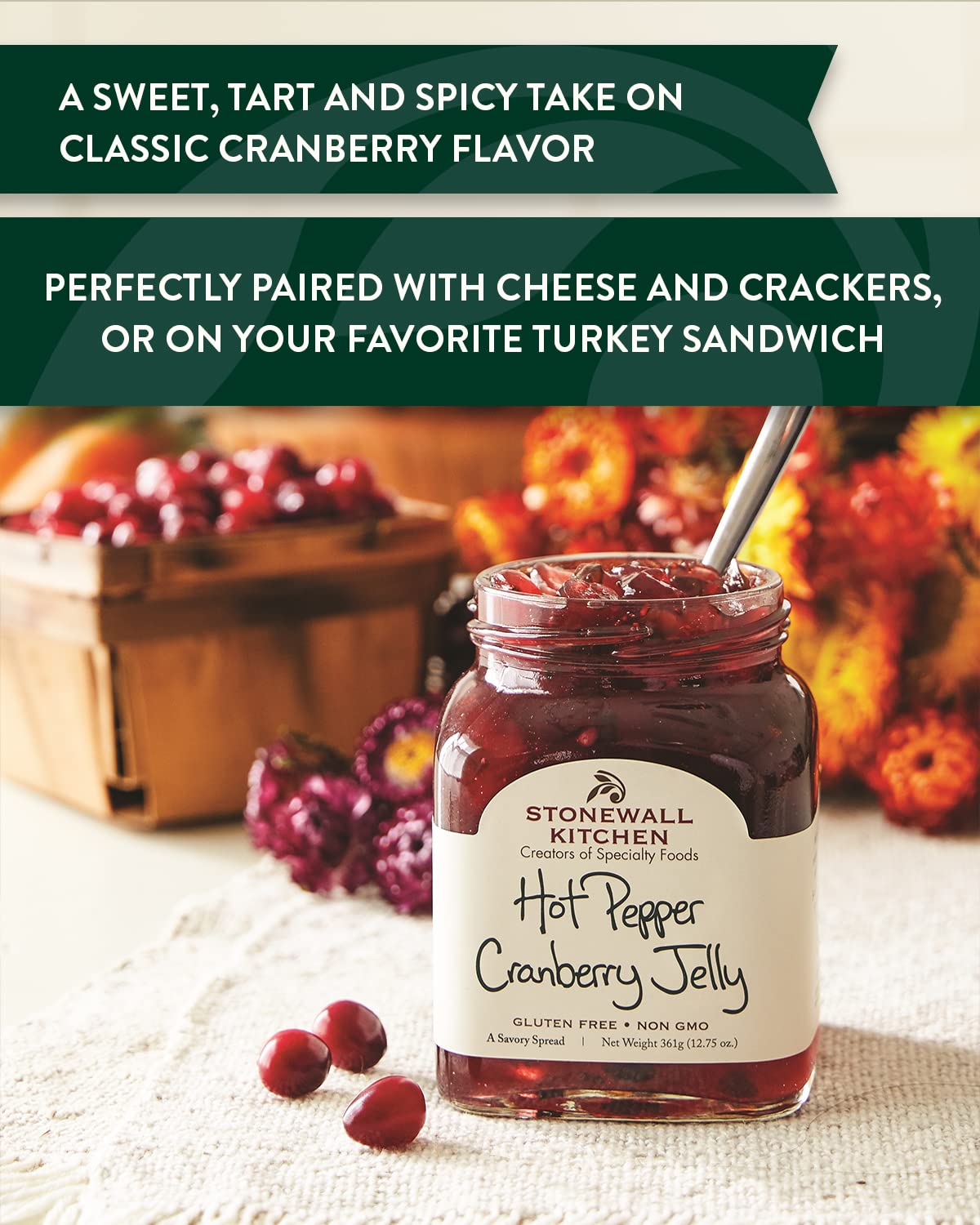 Stonewall Kitchen Hot Pepper Cranberry Jelly, 12.75 oz.