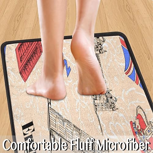 Vista 41 de GUYOS Bright Night Sky Galaxy - Tapete de cocina acolchado antifatiga, juego de 2 piezas, duradero, resistente a las manchas, parte inferior multi