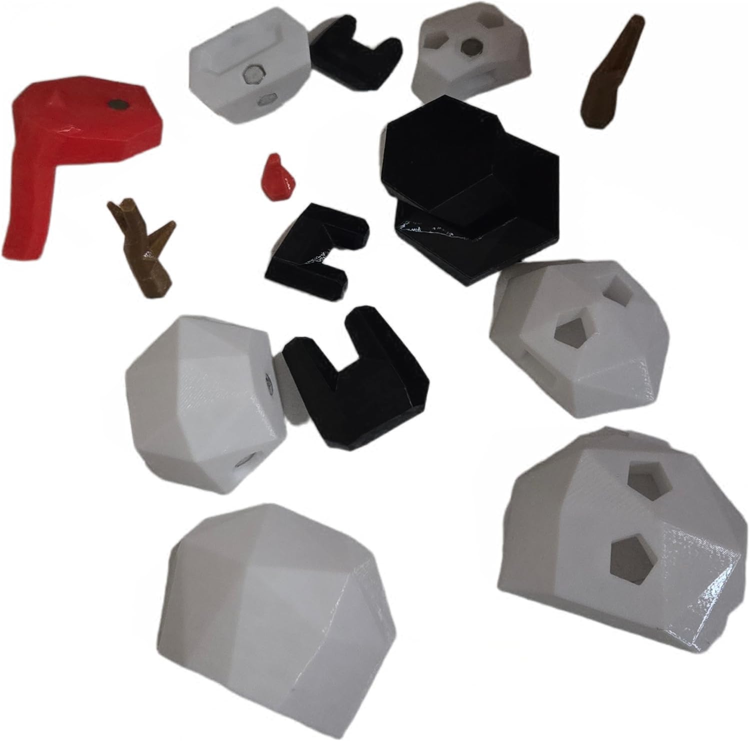 Zax Dezignz 3D Printed Magnetic XL Snowman Brain Teaser Geometric Art Decor, 14 Piece Brain Teaser, No Instructions Included