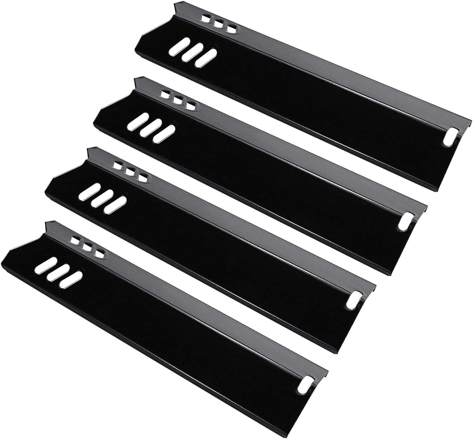 GFTIME 38CM Grill Heat Plate for Dyna-Glo DGF510SSP, DGF510SSP-D, Uniflame 4/5 Burner, Porcelain Steel Flame Diffuser spare parts for Backyard BY12-084-029-98, Broilmaster G13DE, 4 Pack