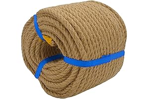 8mm Natural Jute Rope (165 ft): Durable Hemp Twine for DIY Projects