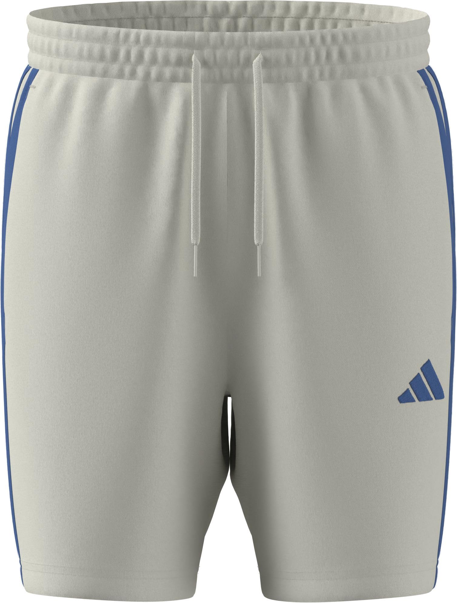 Adidas Men's White Essentials 3 Stripe Fleece Shorts in Size L, Sports Direct
