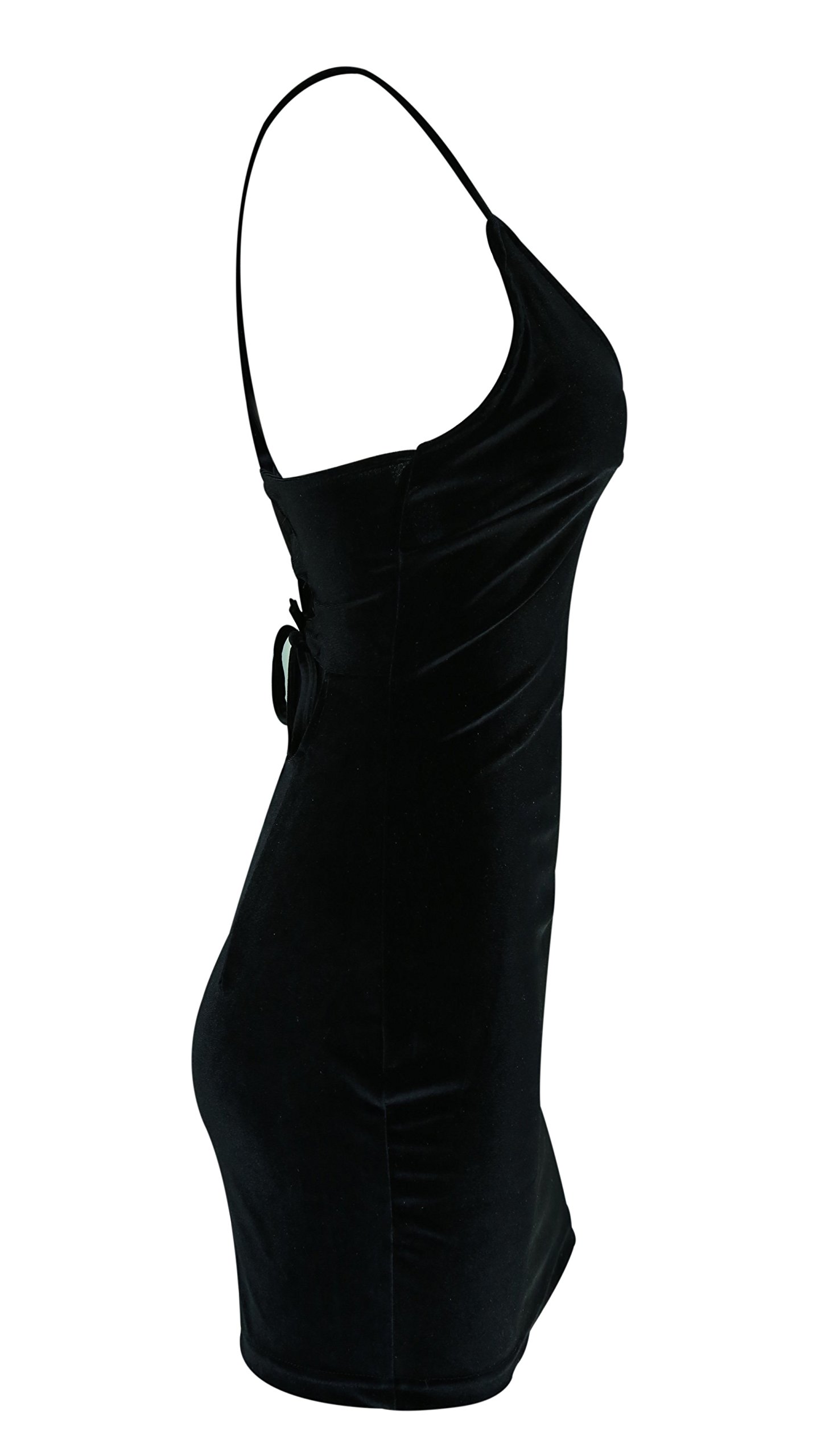 Zyyfly Doramode Women Sexy Club Dress Sleeveless Backless Velvet Mini Clothes Body Tight Dresses