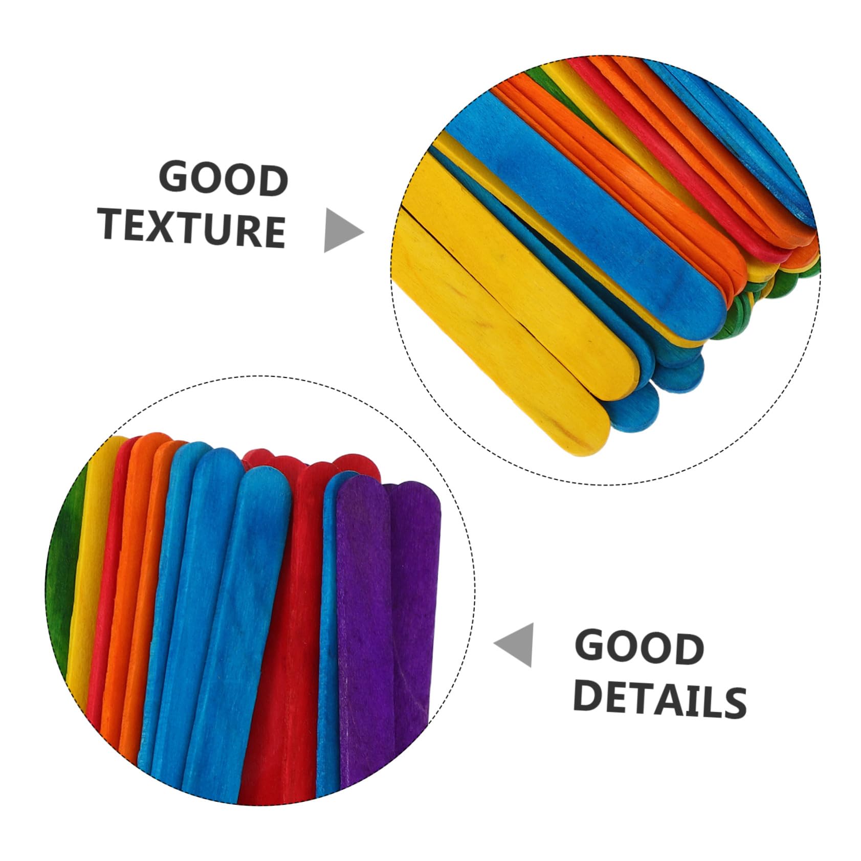 SEWACC 500 Palitos de Madera Colores para Manualidades Niños, Palos Helado Creativos para Proyectos Educativos y Artes Manuales