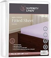 Vista 10 de Superity - Sábana bajera ajustable de lujo de calidad de hotel, 100% algodón, ultrasuave, agradable al tacto e hipoalergénica, bolsillo profundo