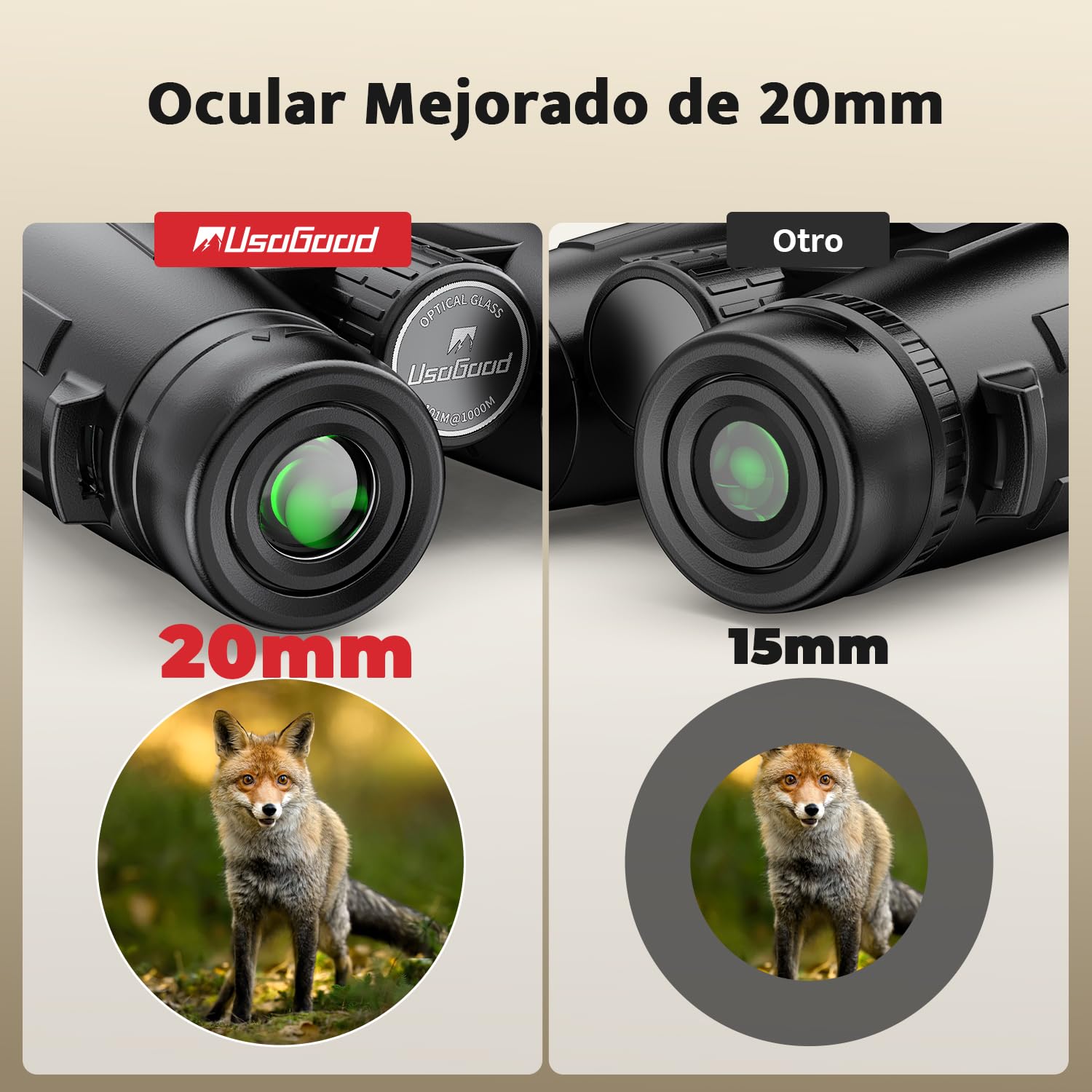 Usogood Professional 15x56 Prismáticos para Adultos, Prismas BaK4 y Lentes FMC, Binoculares de Largo Alcancede, Adecuados para la Observación de Aves, Hunting, Hiking