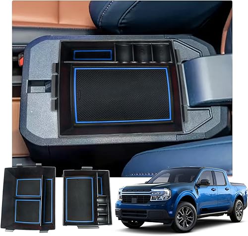 R RUIYA Organizador de bandeja de consola Ford Maverick 2022 para Ford Maverick XL XLT Lariat de 2022  Guantera de almacenamiento secundario para