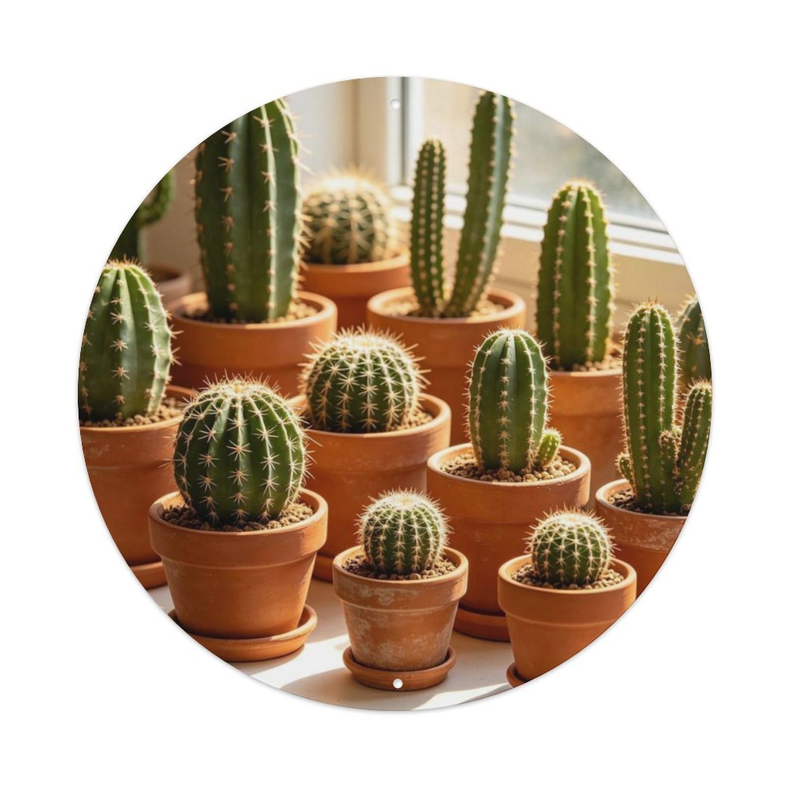 Desert Cactus Garden Metal Tin Sign Plaque