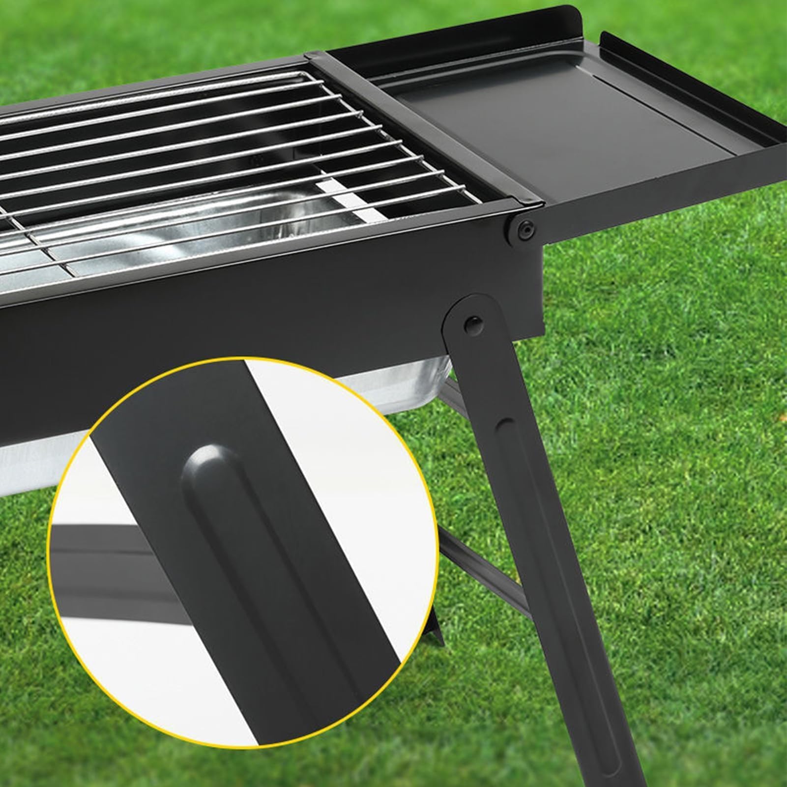 Przenośny grill na kemping, wędrówki i grilla na świeżym powietrzu – kompaktowa konfiguracja gotowania przy ognisku z akcesoriami do zabawy w ogrodzie i przygodach