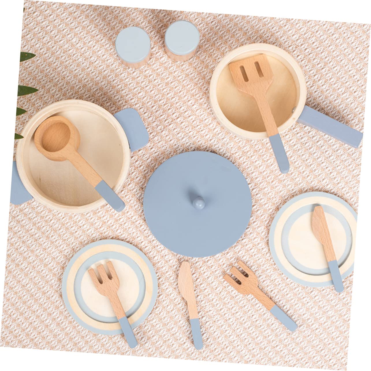 PartyKindom Cocina de Juguete de Madera para Niño Niña, Juego de Cocina Interactivo y Realista para Roles de Aprendizaje Temprano