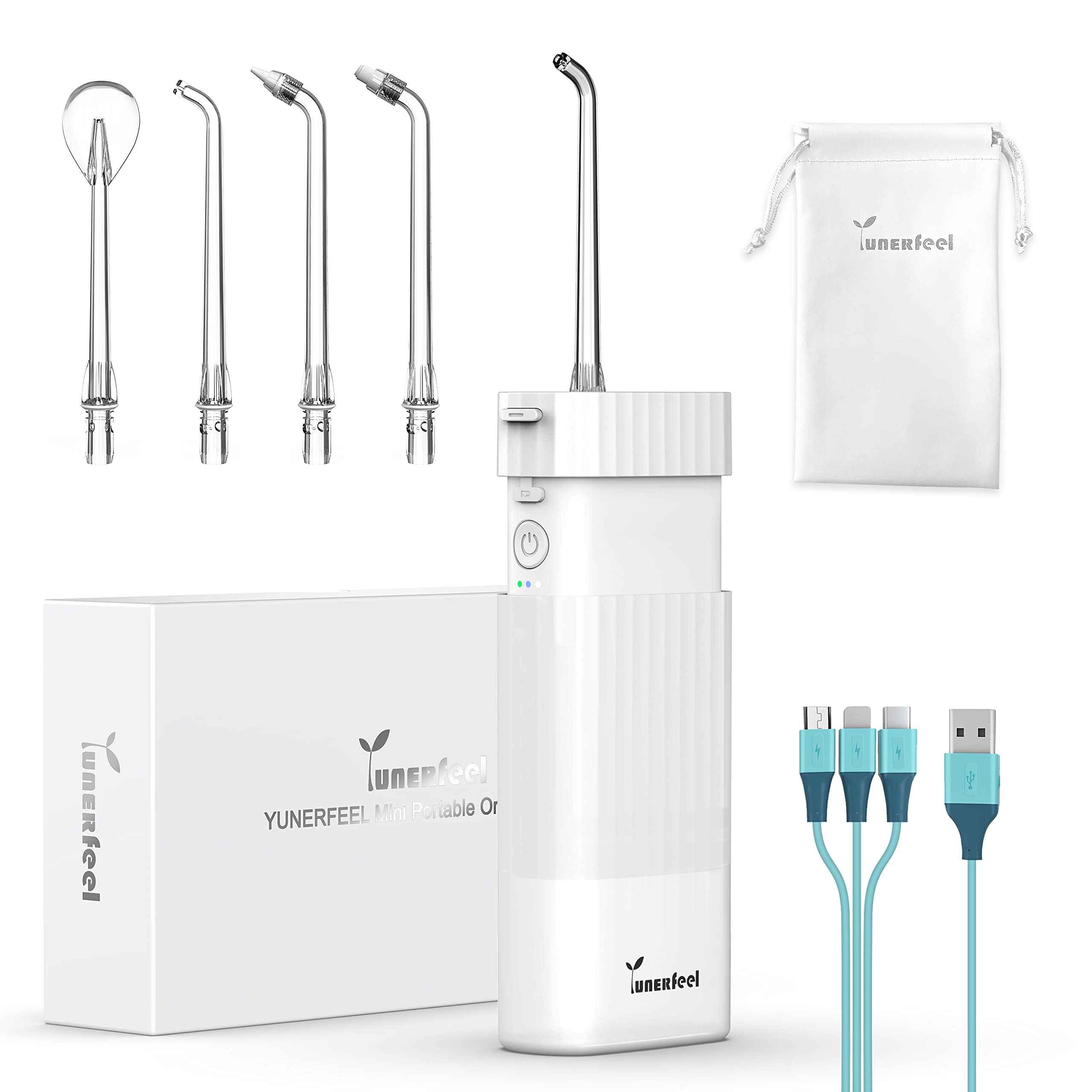 Water Flosser Dental-Portable Water Teeth Cleaner Pick for Braces Bridges Tooth Care Oral Irrigator Telescopic Water Tank with