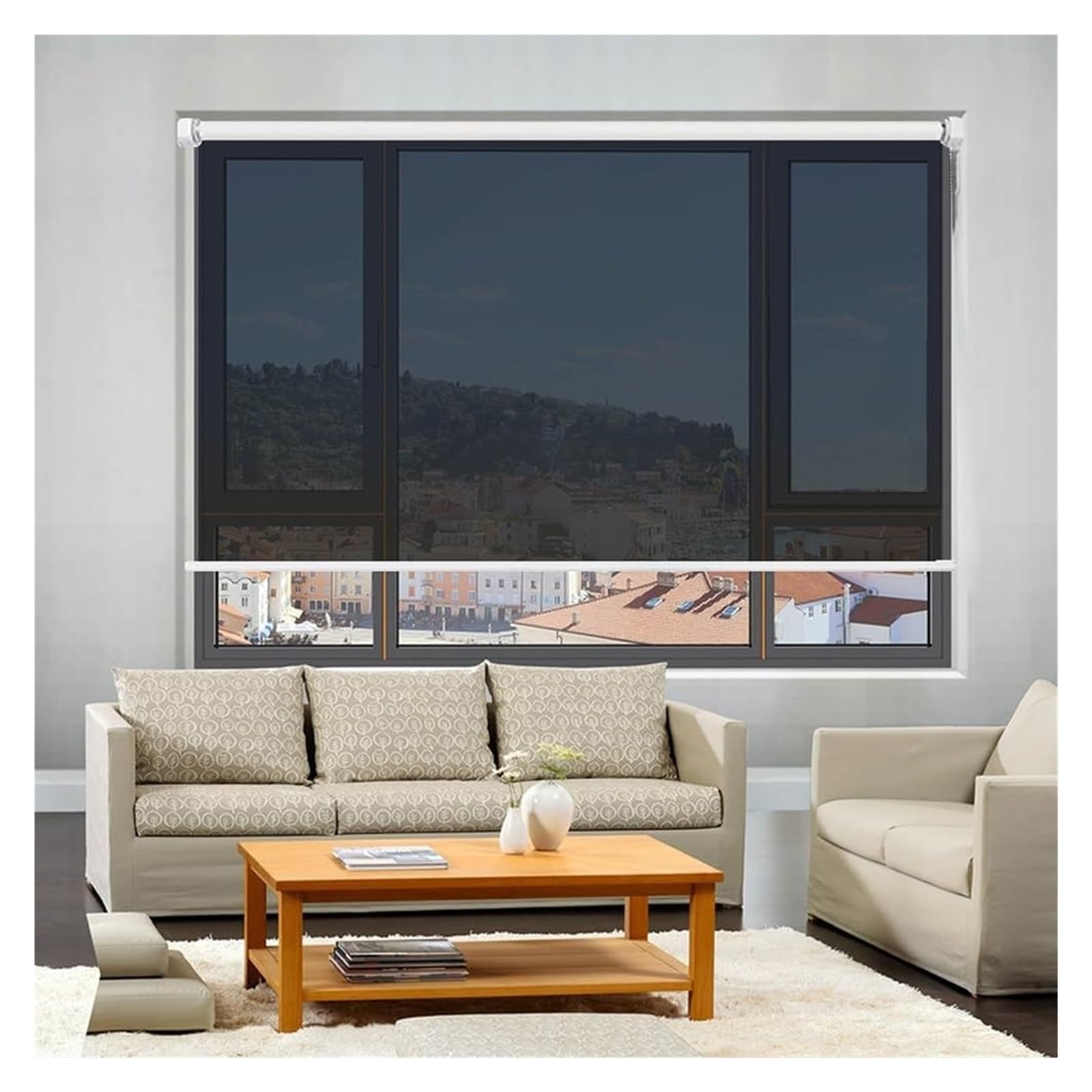 Persiana transparente de PVC impermeable que soluciona la radiación y el calor