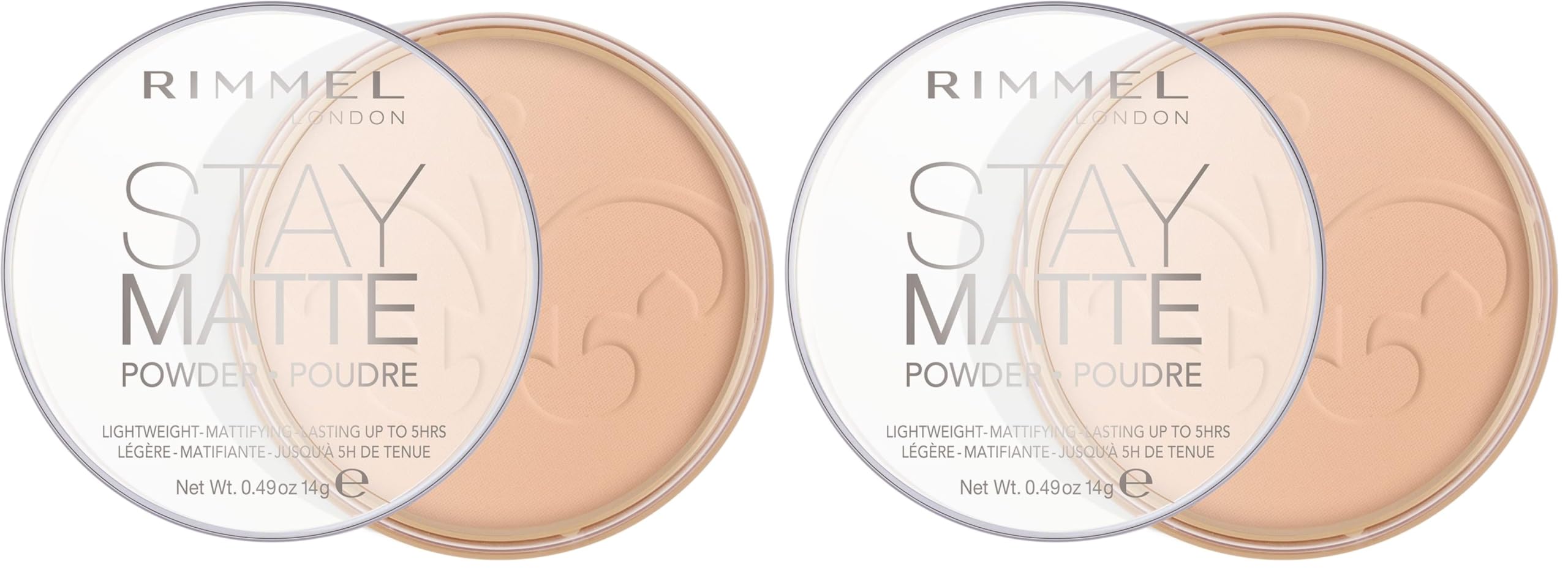 Rimmel Stay Matte Pressed Powder, Silky Beige, 14g (Pack of 2) Silky Beige, pack of 2