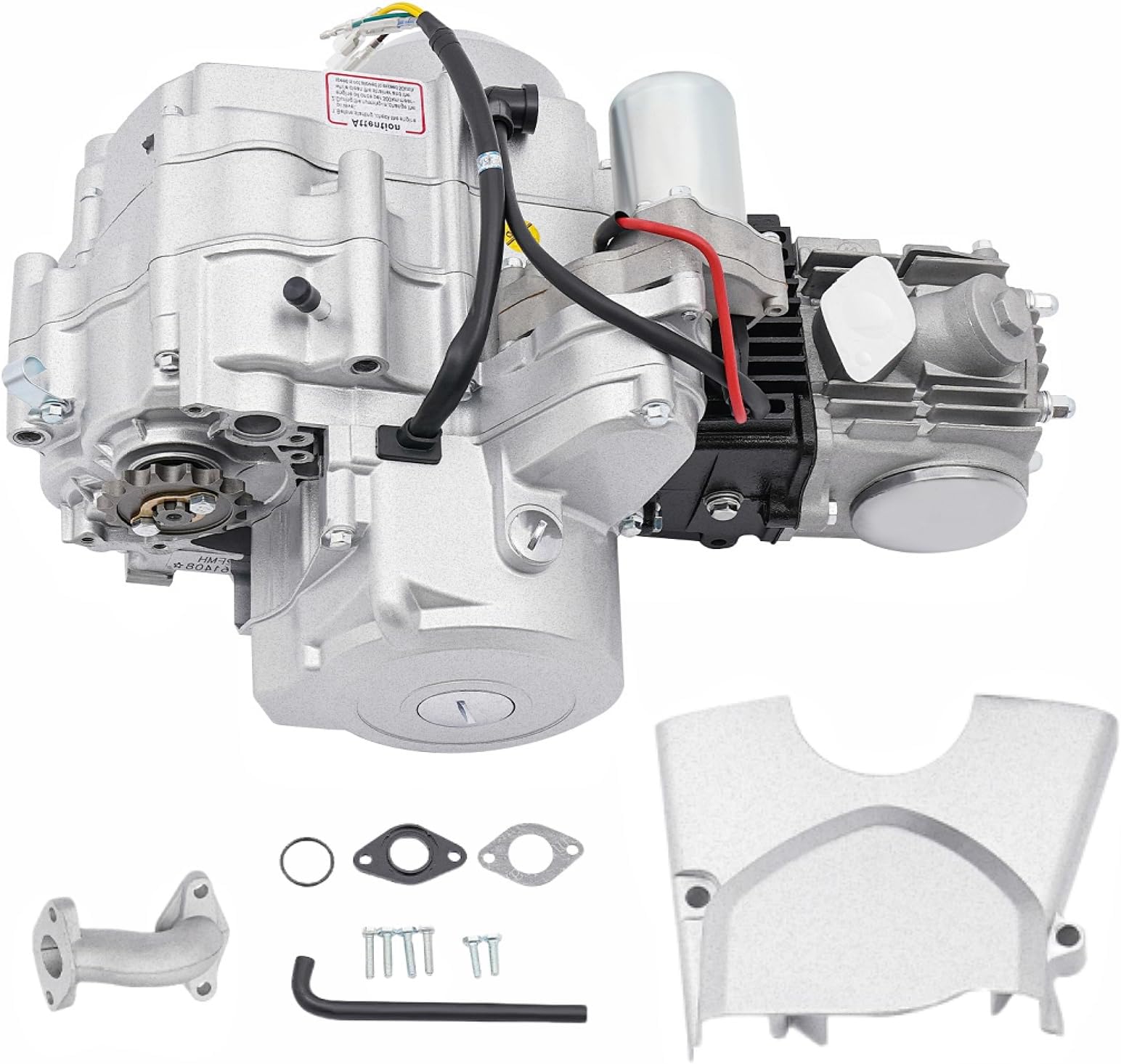 110CC 4-Stroke Engine Motor Kit Single Cylinder Auto Motor Gearbox Electric Starter GO Karts Motor Kit OEM: 308-999003 2-Valve Auto Transmission for 50CC 70CC 90CC 110CC ATVs Karts| US STOCK
