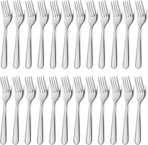 Unokit Juego de 36 tenedores de cena de acero inoxidable de 7.1 pulgadas, juego de 36 tenedores, tenedores para el hogar, cocina o restaurante,