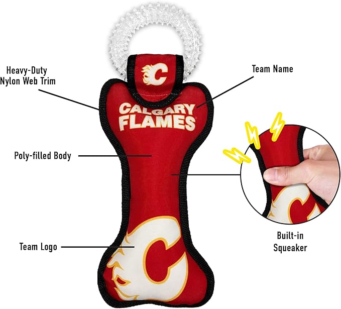 Pets First NHL Calgary Flames Juguete Mordedor con Anillo Dental miniatura 3