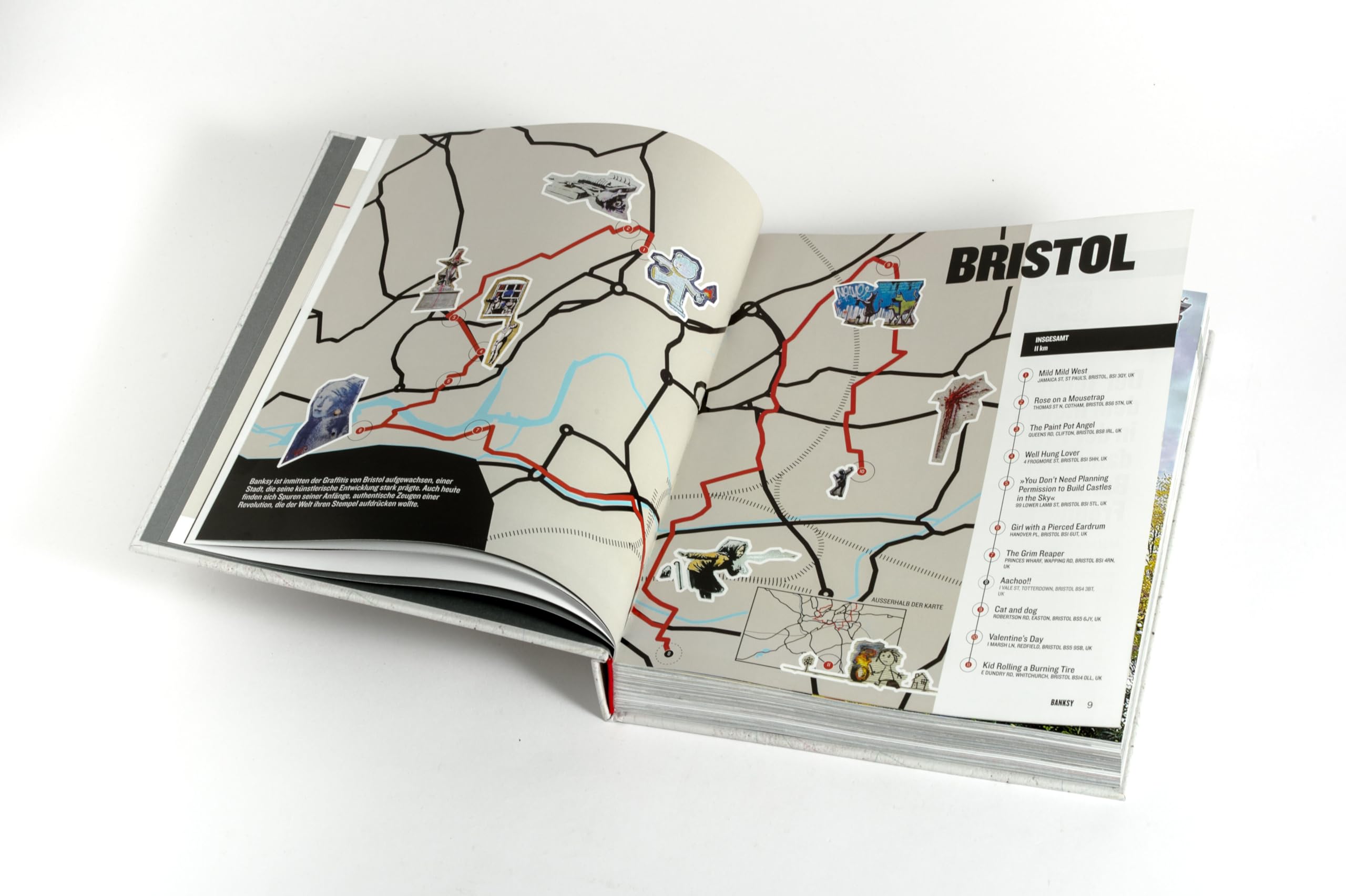 Banksy Global Guide: Orte, Werke, Stories - Interaktiver Bildband mit genauen Geo-Koordinaten für individuelle Besichtigungstouren der Graffitis