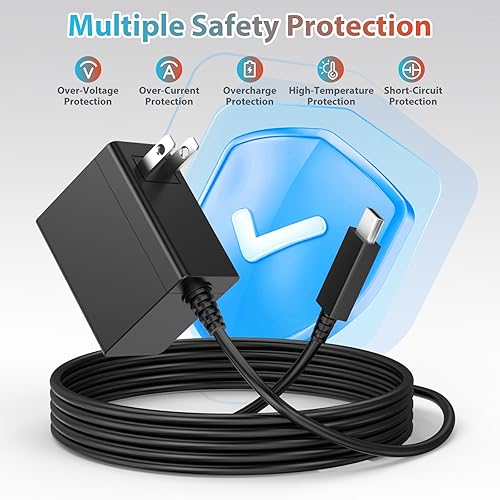 Miniatura 4 de Charger for Nintendo Switch, 45W AC Adapter, 20V2.25A Fast Charging with 5FT USB-C Cable Compatible with LiteOLEDSteam DeckPlayStation Portal,