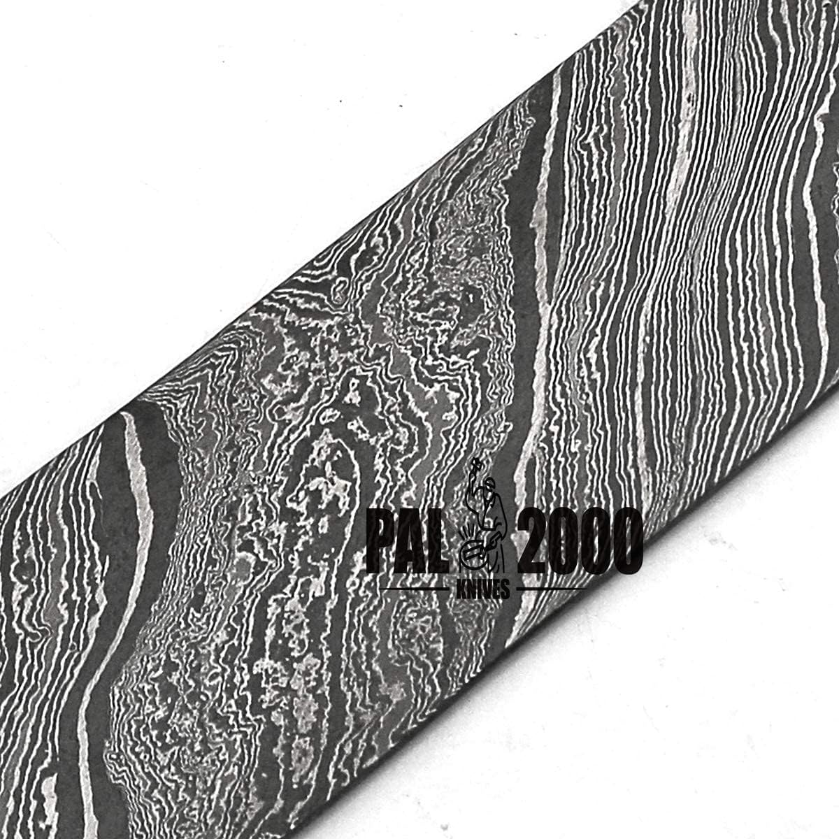 PAL 2000 KNIVES Billetta di Damasco per la fabbricazione di coltelli - Barra Black Line Twist 38 cm x 7 cm x 2mm 9994