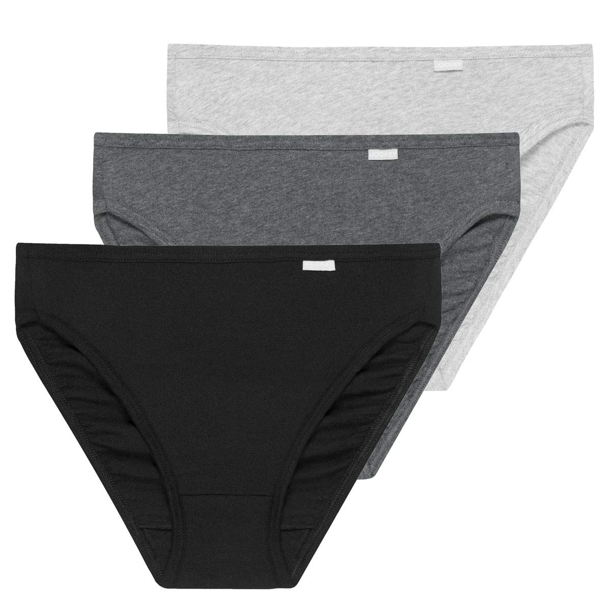 ?? Women's Underwear Elance??? French Cuts Brief 3-Pack XL Graphite