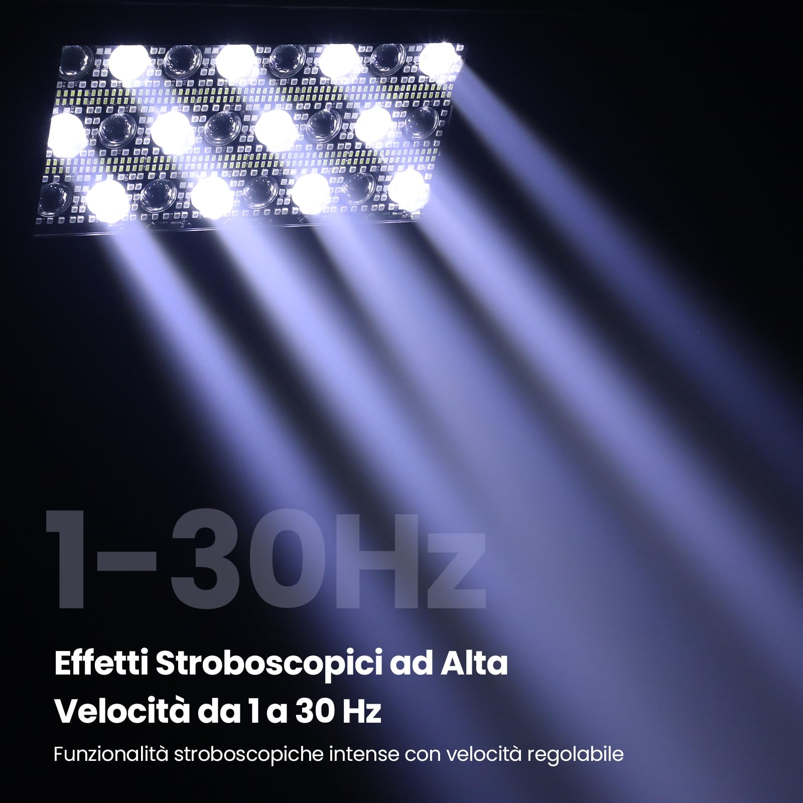 BETOPPER Luce Stroboscopica 300W per Discoteca, Luce Strobe LED Professionale & Faretto Matrix Beam per Palco - Matrice LED RGB+White ad Alta Densità per Eventi, Club, Bar, Matrimoni e Spettacoli(1）
