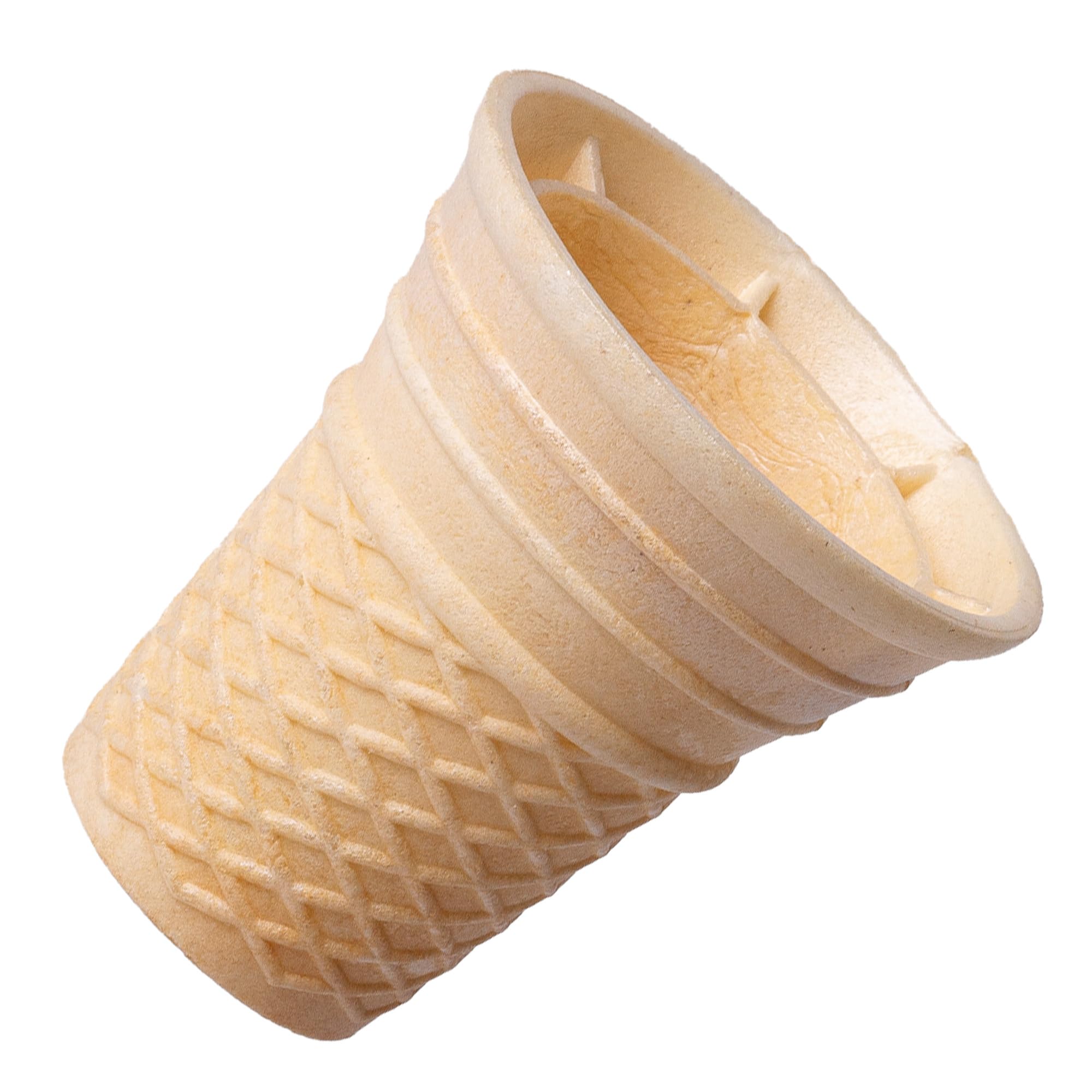 Bazko Klassischer Waffelbecher 7 cm 6,6 cm 143 Stück knusprige Eiswaffel Softeisbecher vegan