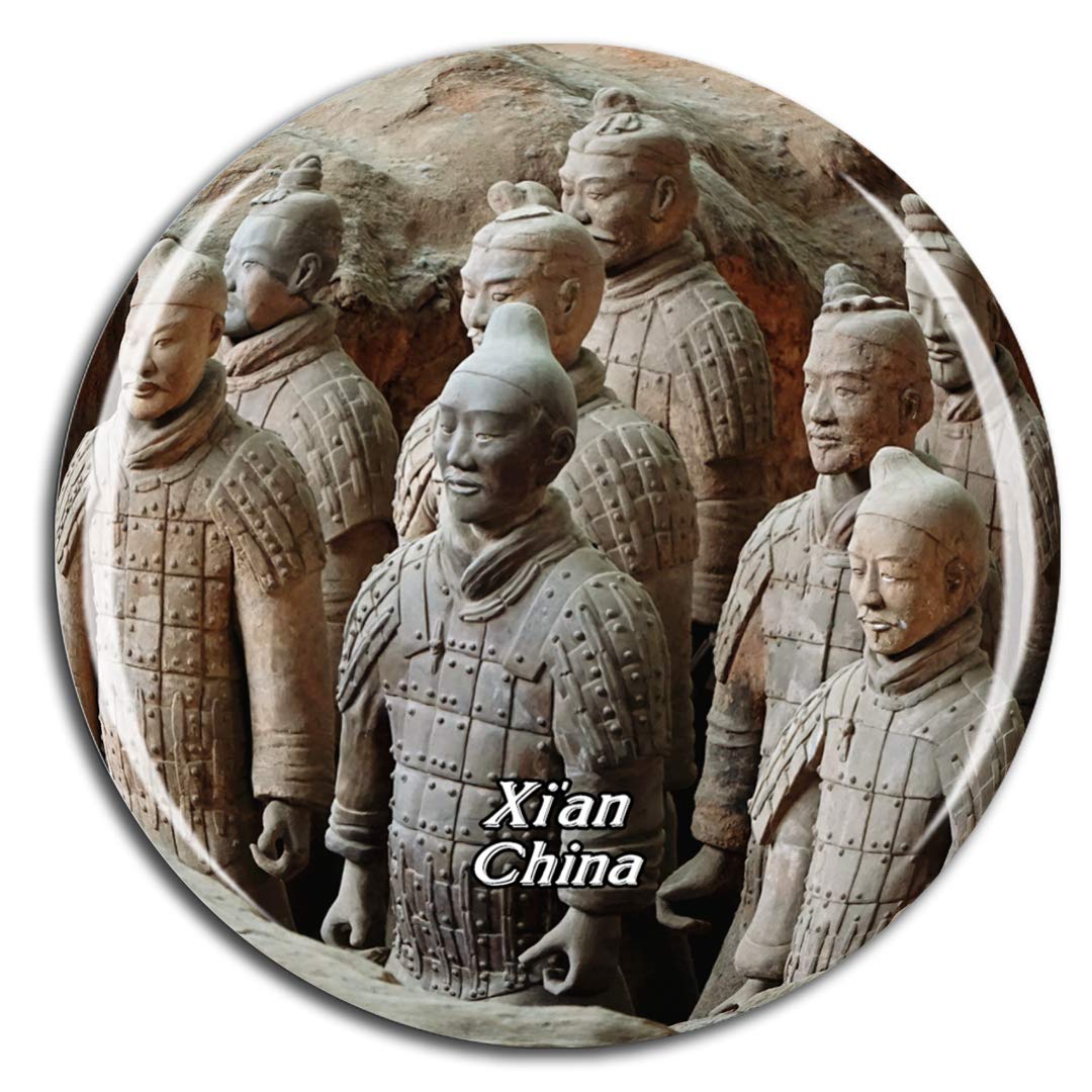 Weekino Magnet-0565 China Terracotta Warriors Xi'an Fridge Magnet 3D Crystal Glass Tourist City Travel Souvenir Collection Gift Strong Refrigerator Sticker