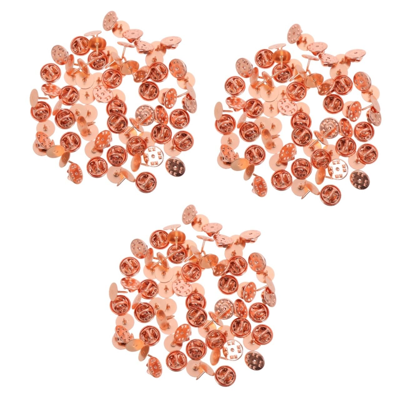 BELLIFFY 50 Sets Butterfly Pin Backs Replacement Clutch Backs for Brooches and Badges with Finish Smooth Opening for Easy Grasp for Craft Projects