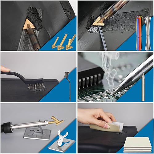 Miniatura 5 de Kit de Soldador de Plástico de 130W Deluxe, Kit de Soldador de Hierro de Soldadura de 3-en-1, Herramienta Profesional de Reparación de Superficie