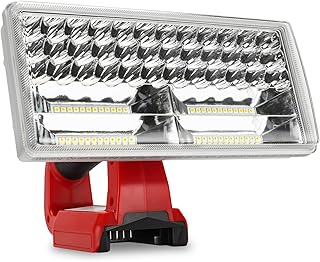 Philophca 40W 4200LM Flashlight for Milwaukee M18 18V Lithium-ion Battery, Cordless Floodlight Spotlight with USB Port, 9" Zinc Alloy 110 Degree Pivoting Head, Flashlight for Camping