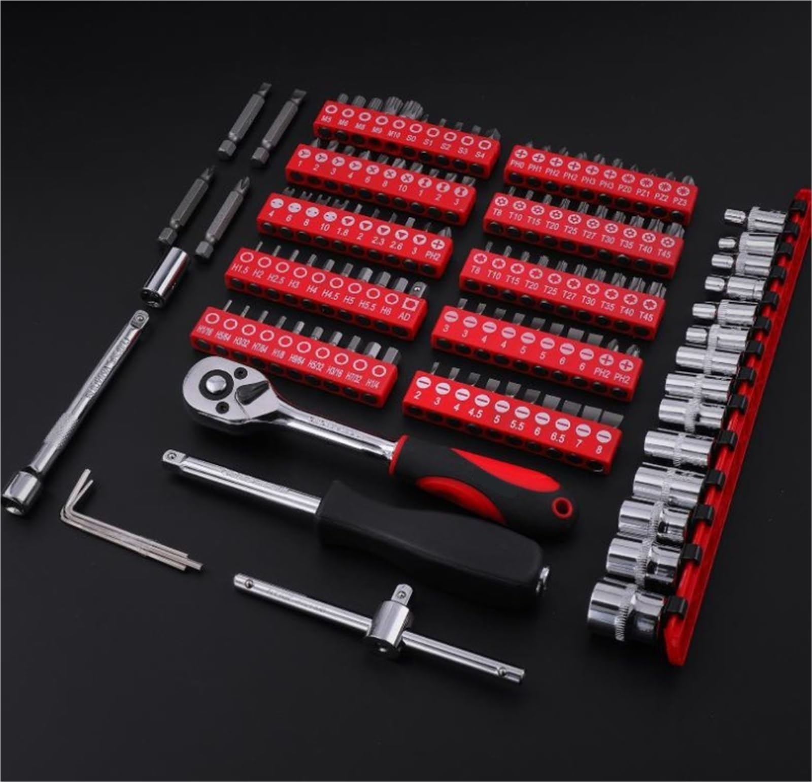 Samochód Narzędzie Zestaw Narzędzi Mechanicznych 126PCS Wielofunkcyjny Kluczy Nasadowych Z Grzechotką Etui Do Przechowywania Zestaw