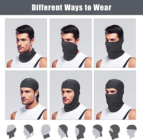 Miniatura 3 de Syhood 6 Pcs Face Balaclava Cover Winter Windproof Mask Full Face Cover Polyester Ice Silk UV Protection for Outdoor Sports