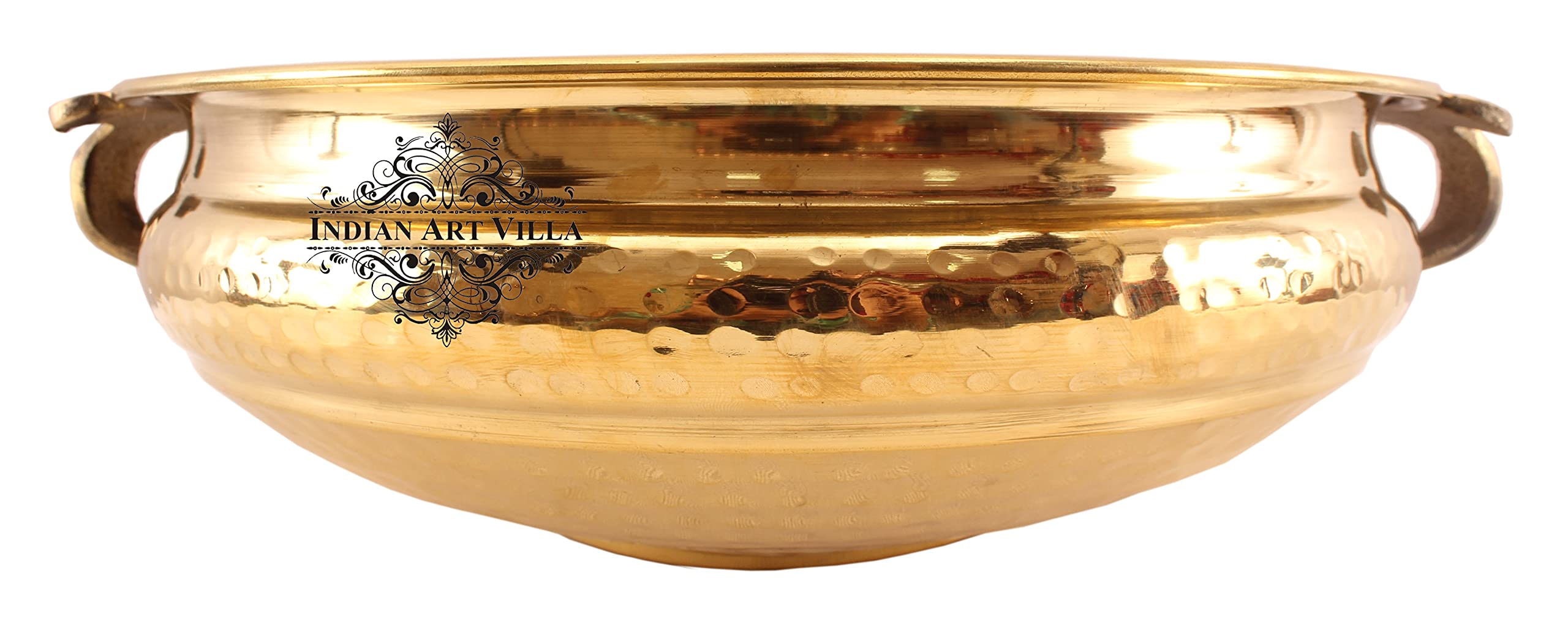 INDIAN ART VILLA Pure Brass Hammered Design Urli Decorative Bowl, Home Décor & Festive Item, Diameter- 16" inches (B01N526L3W) Amazon Price History, Amazon Price Tracker
