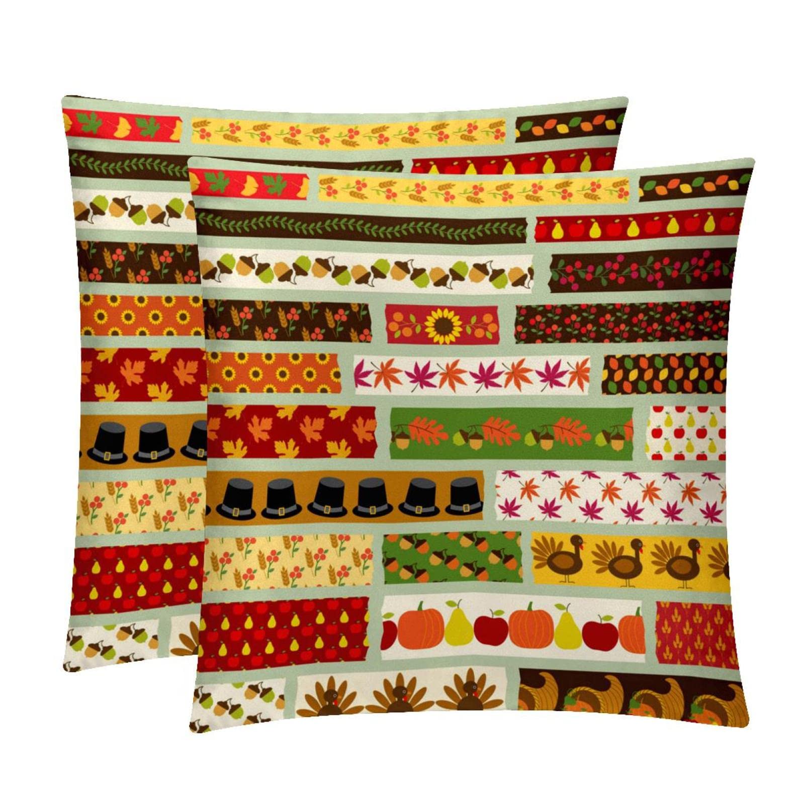 Housses de coussin lombaire douces Thanksgiving et potiron