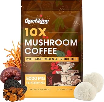 Mushroom Coffee Blend, Instant Arabica with Lion s Mane, Reishi & Chaga, 150g
