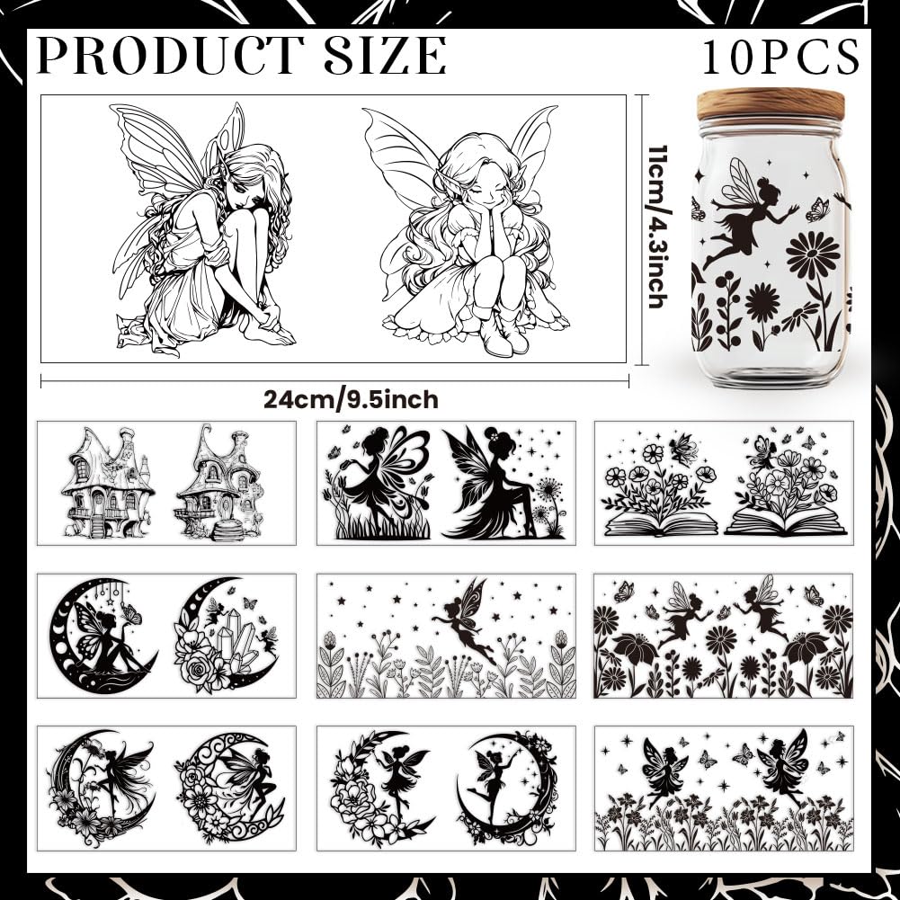 GOMAKERER 17 Pcs Fairy UV DTF Cup Wraps - Image 2