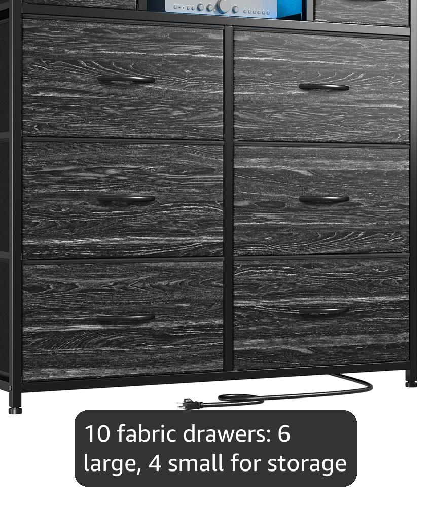 Amazon.com: DurayLoly Dresser for Bedroom with 10 Fabric Drawers