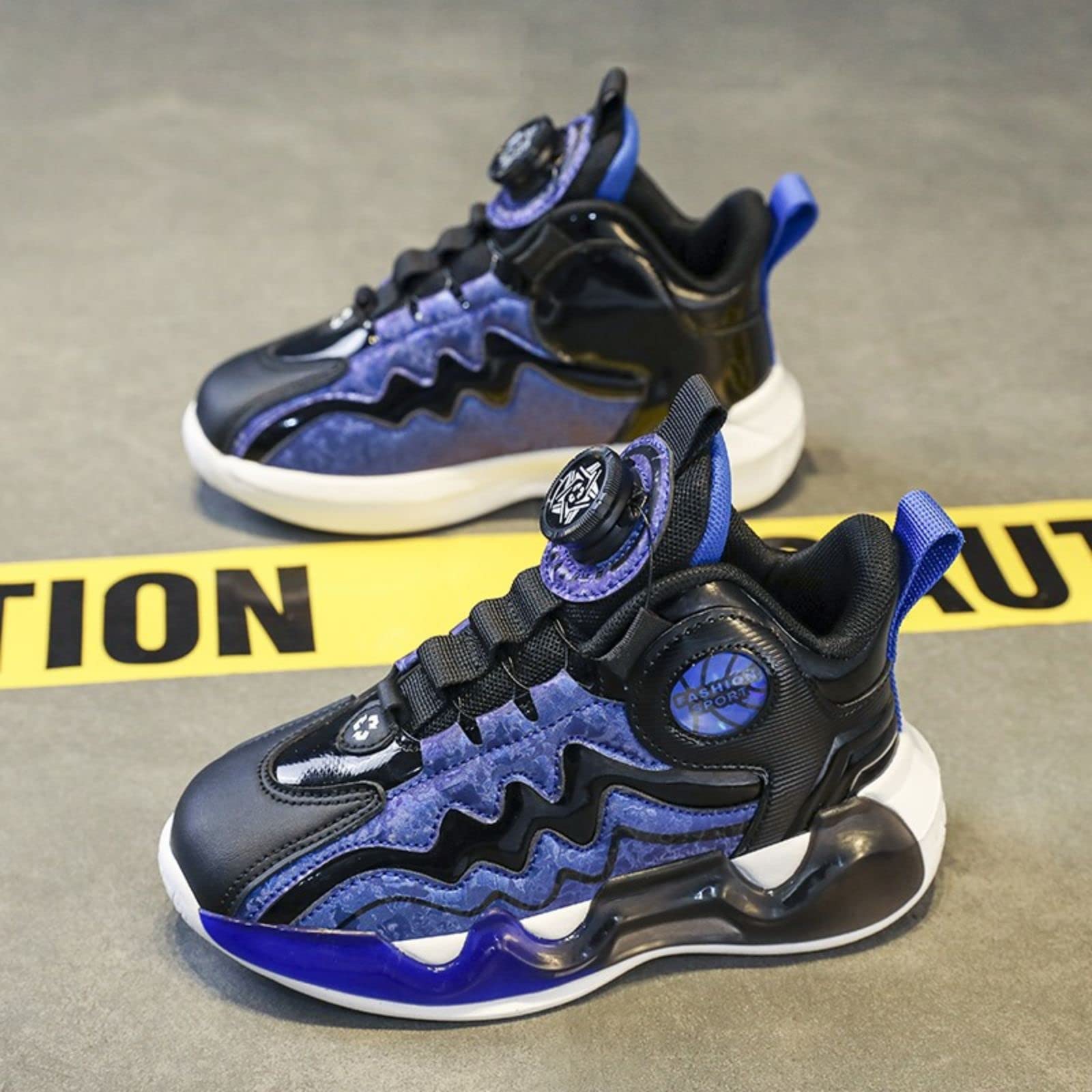 Neue Kinder Basketballschuhe Kinder Sportschuhe Twist Schnalle Turnschuhe Jungen und Mädchen Basketballschuhe