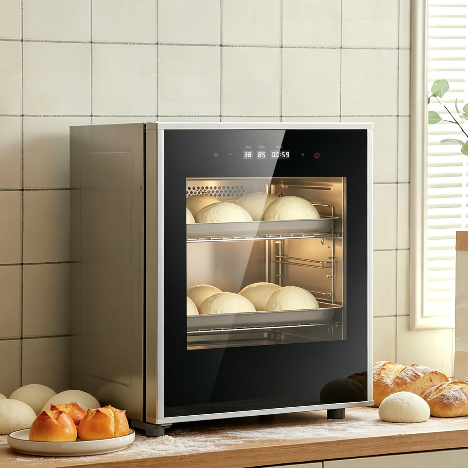 Glowdora Commercial-Grade Electric Fermentation Chamber,40l Dough Proofer With Adjustable Temperature Humidity, Compact Fermentation Incubator,For Artisan Bread Baking Yogurt Culturing