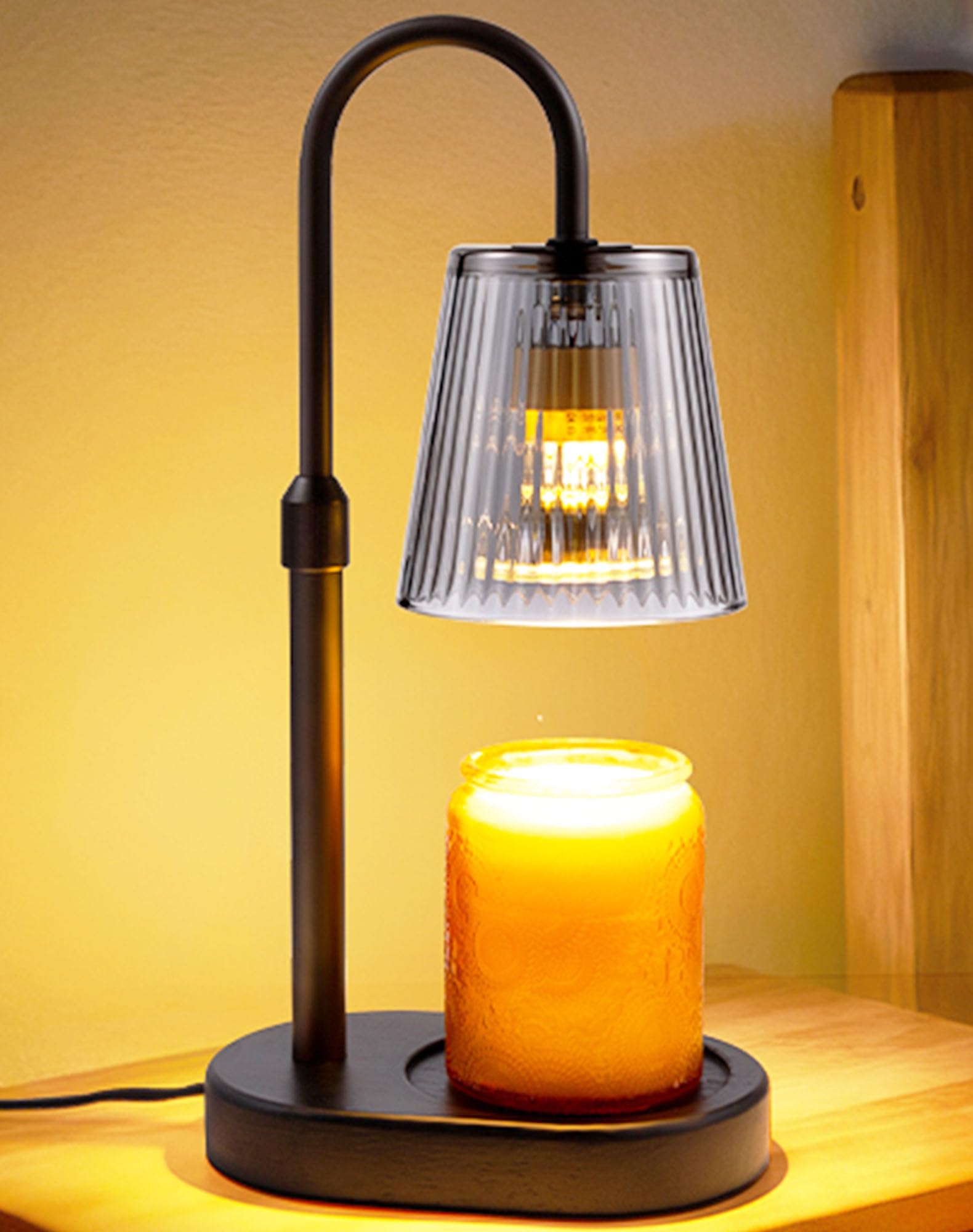 Adjustable Candle Warmer Lamp with Timer - Dark Colour Lampshade