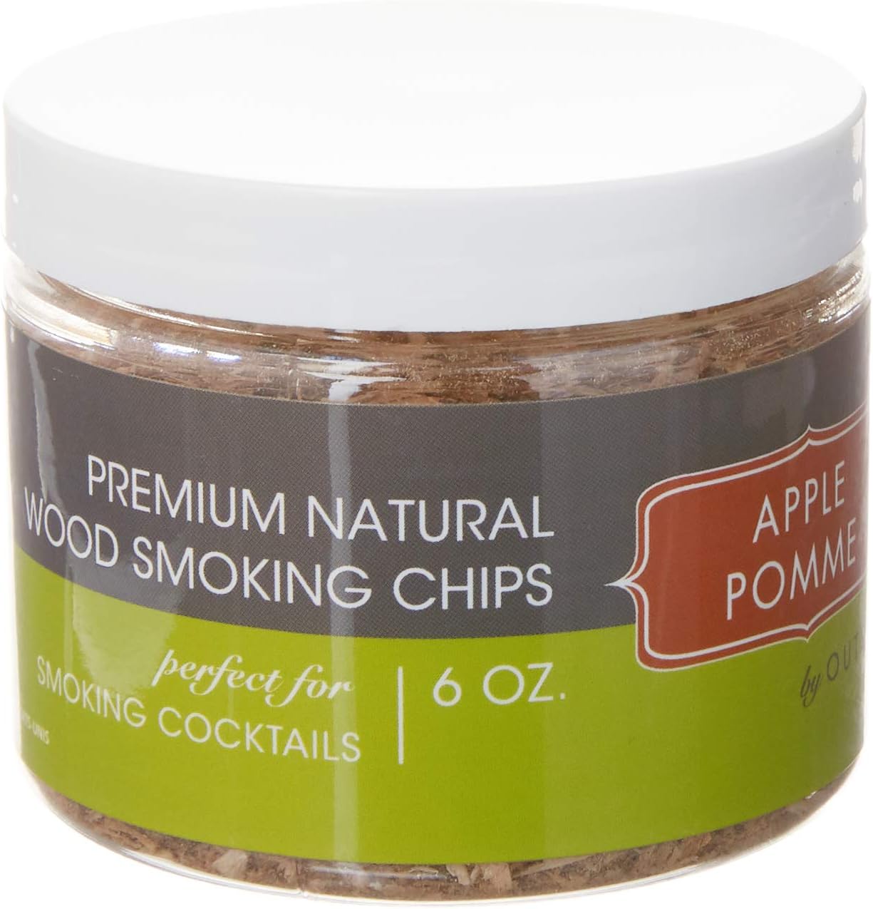 Outset Natural Apple BBQ Smoking Chips, 6 oz, Brown