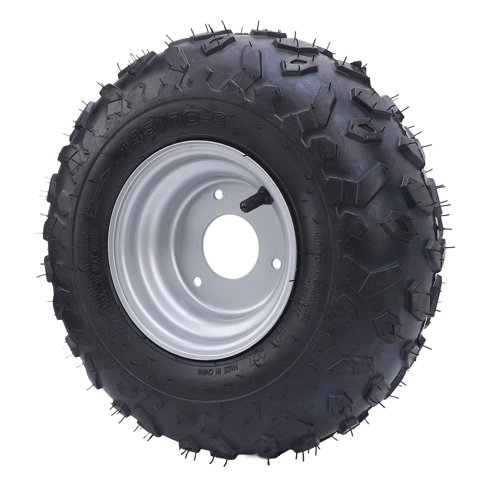Neumático de llanta de 6 pulgadas, 145/70-6 145 x 70-6, 3 pernos, neumáticos de carreras de Go Kart, llantas de goma para ATV, UTV, Quad Off Road, Drift Trike, 4 ruedas