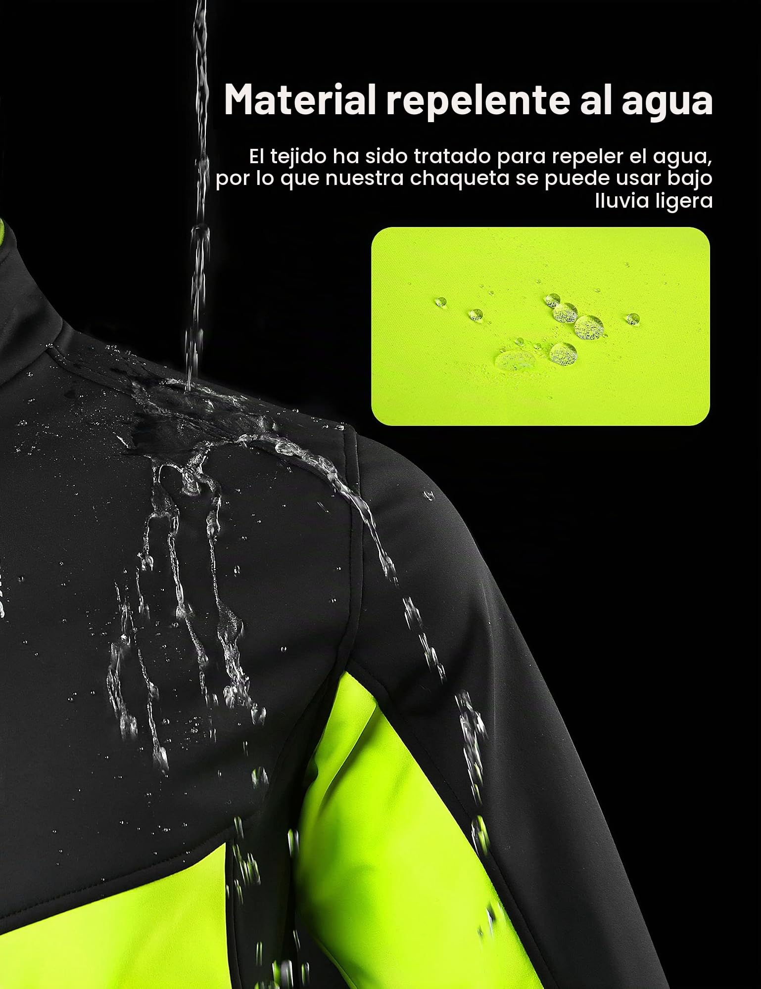 INBIKE Cortavientos Hombre Chaqueta Ciclismo Invierno Impermeable Softshell con Capucha WJ603