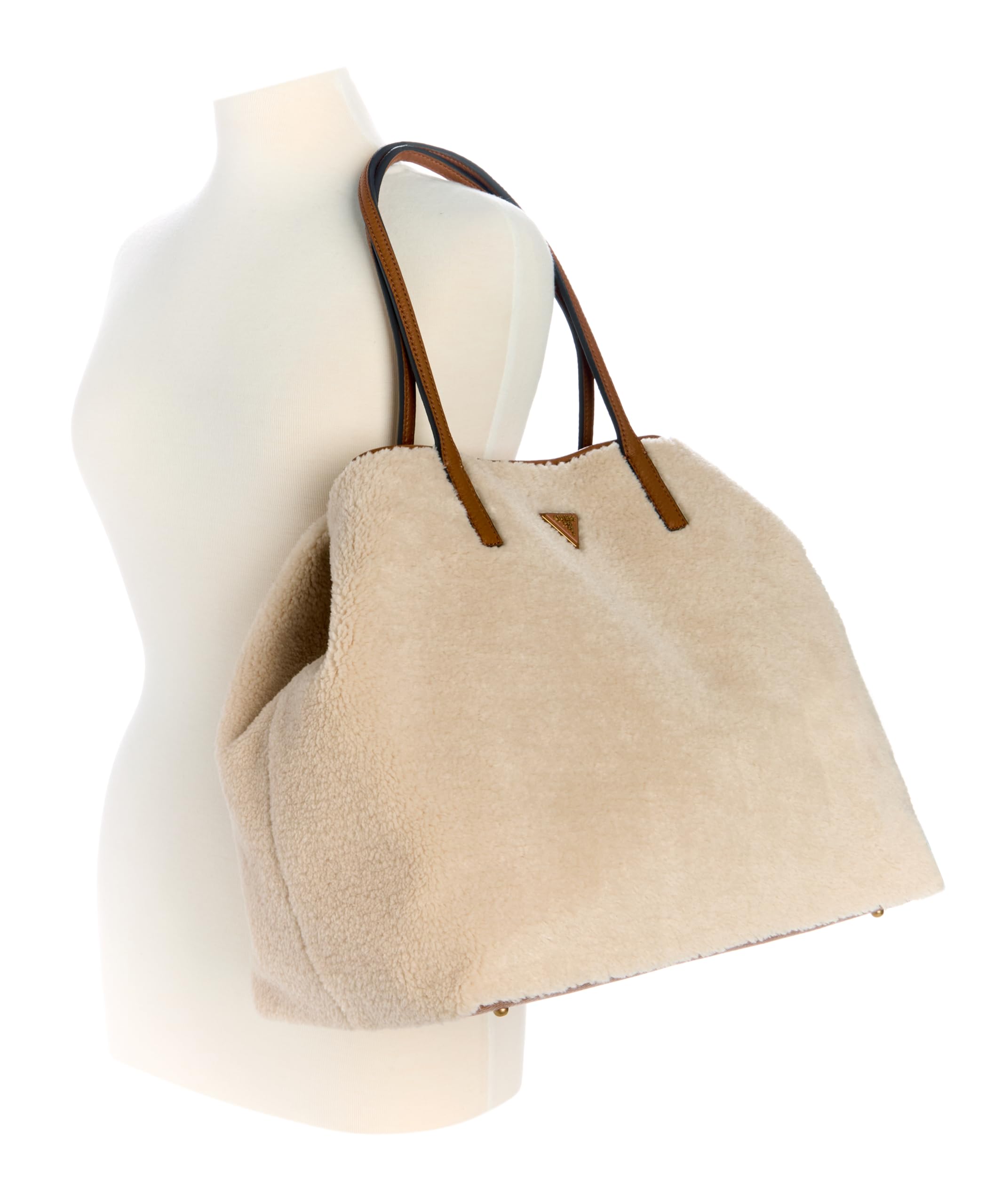 GUESS Shopper Victtoria 2 in 1 Tote Natural/Cognac creme