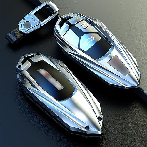 Miniatura 7 de Carcasa protectora de aleación de zinc para Audi A6 A7 A8 Q8 SQ8 E-Tron S6 S7 RS6 Q7 con llavero