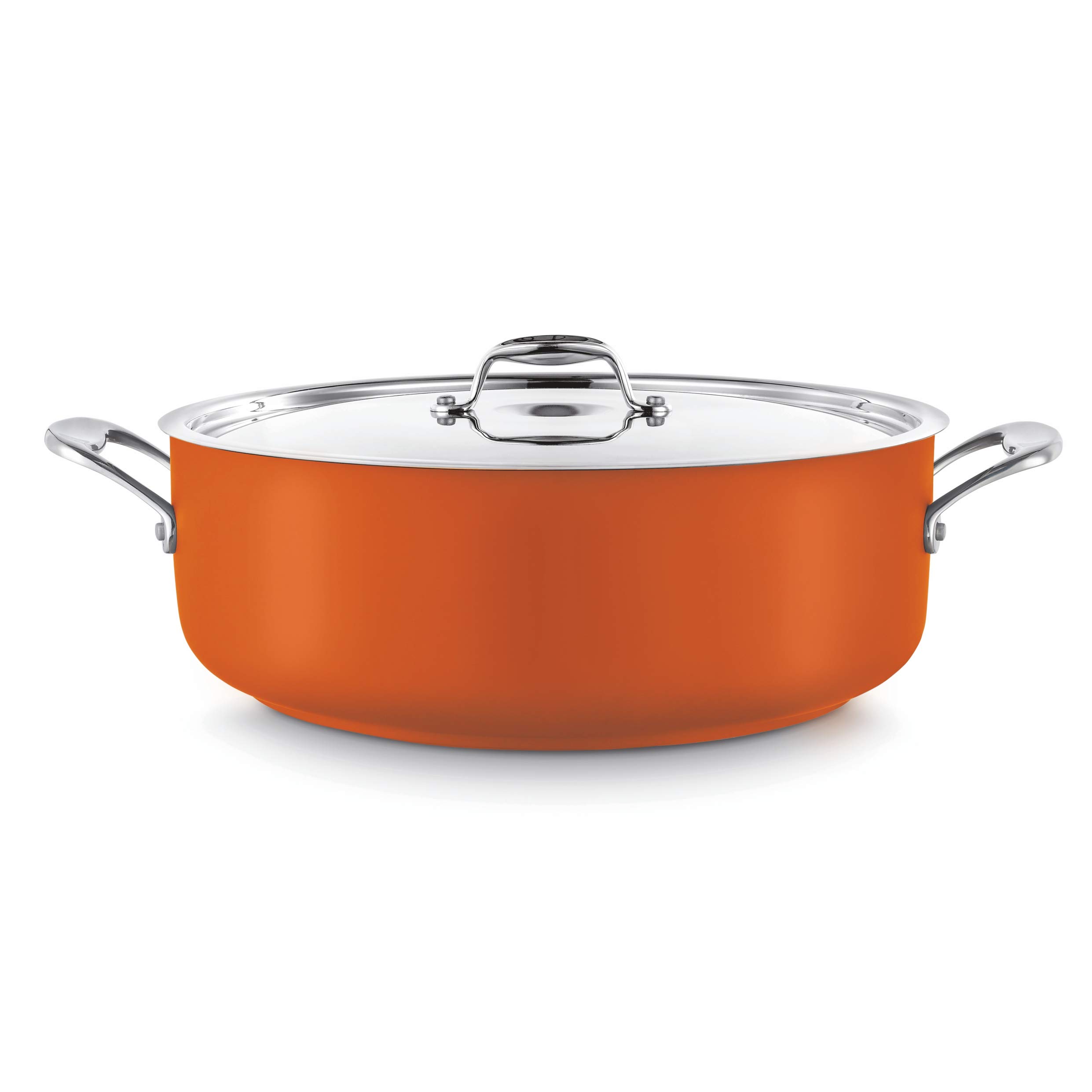 Pujadas Série Cool, faitout avec couvercle, acier inoxydable, 3.9 L, orange